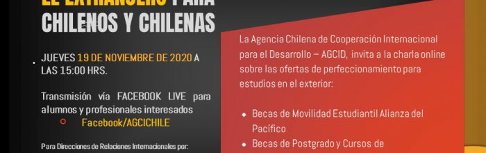 Participa de la charla para aplicar a becas en el extranjero