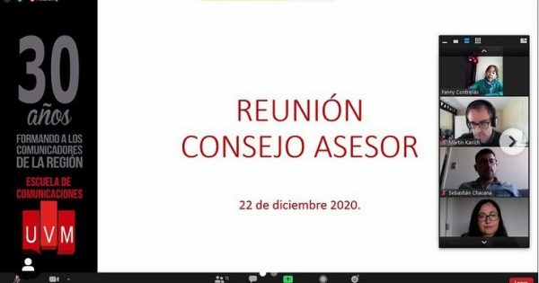 Escuela de Comunicaciones UVM se reúne con Consejo Asesor 2020