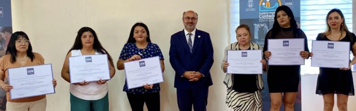 Proyecto ejecutado por UVM y financiado por el GORE certificó a 265 cuidadores en diversas comunas de la Región de Valparaíso