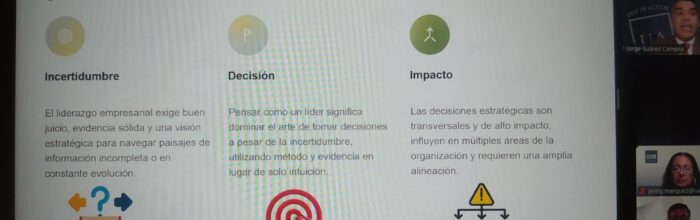 Magíster UVM realizó webinar sobre liderazgo estratégico y toma de decisiones basada en evidencia