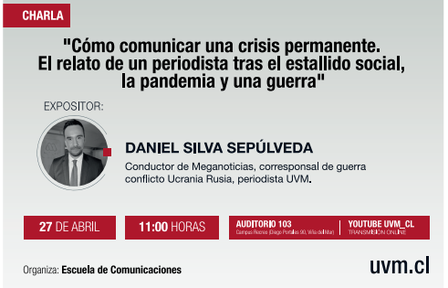 Periodista Daniel Silva estará presente en inicio de año académico de la Escuela de Comunicaciones