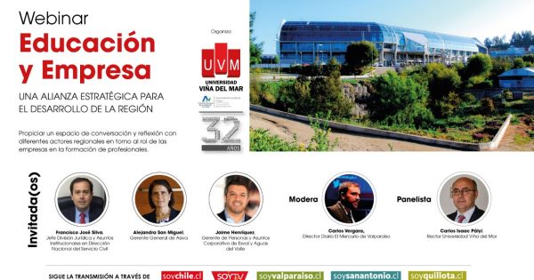 Webinar de la UVM profundizó en el rol de la empresas en la formación de profesionales