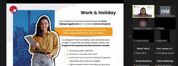 Comunidad de Profesionales y Graduados desarrolló charla «Emigra a Canadá: La Ruta Profesional»